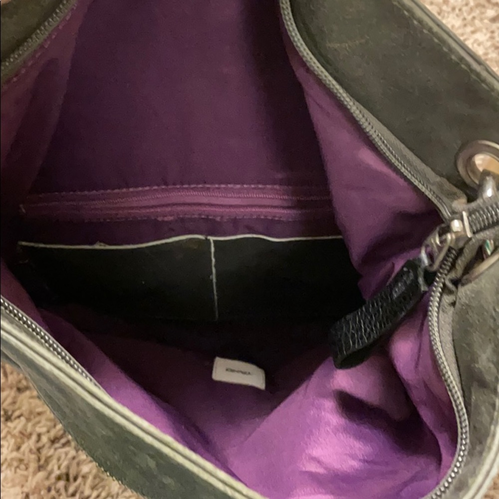 Tano Gray Foldable Leather Crossbody - Picture 6 of 6